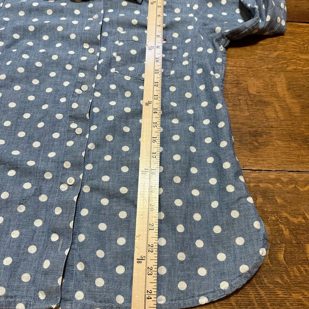 Tommy Hilfiger‎ vintage women’s denim look sz small polka dots - Picture 6 of 7